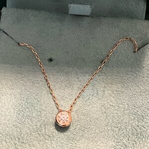 Rose Gold Diamond Solitaire Necklace by Jared. Can provide authenticity.